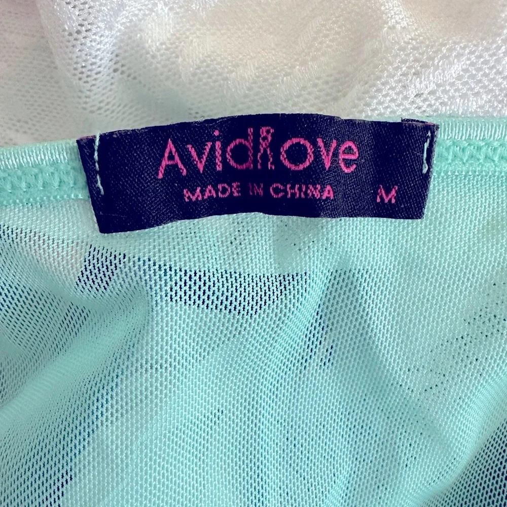 Avid love aqua sheer mesh stretch Fairycore nighty medium - Picture 3 of 5